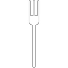gray outline fork icon