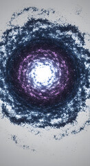 Abstract Galaxy Nebula: Cosmic Swirl of Blue, Purple, and White