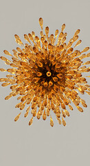 Abstract Golden Droplet Explosion: Luxury 3D Render