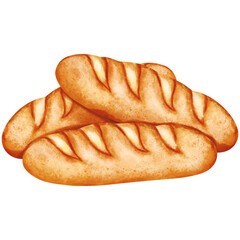 watercolor baguette