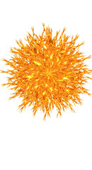 Abstract Golden Explosion, Radiating Energy, 3D Render