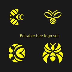 bee logo, honey bee logo, abstract bee logo