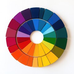 Obraz premium Color wheel, vibrant, circular, and segmented