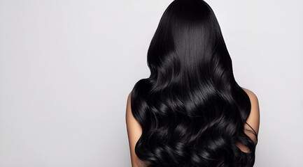 A captivating beauty portrait of a flawless model, an editorial fashion shoot. Insanely detailed photo of a beautiful woman with long hair, hair treatment adverstising. Generative AI