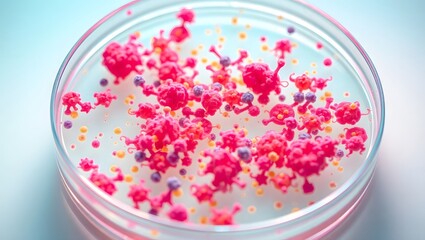 Naklejka premium Microorganisms in a Container
