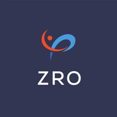 ZRO Letter Initial Logo Design Template Vector Illustration