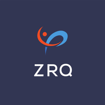 ZRQ Letter Initial Logo Design Template Vector Illustration