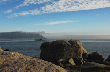 Africa- Panorama Over Boulders Beach and False Bay in Simon's Town, South Africa