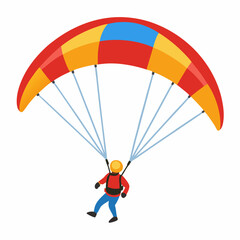 vector illustration of a parachute