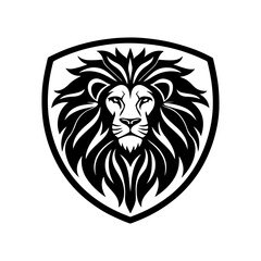 Lion logo and icon silhouette vector