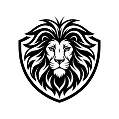 Lion logo and icon silhouette vector