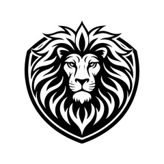 Lion logo and icon silhouette vector