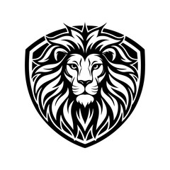 Lion logo and icon silhouette vector