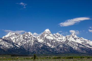 mountain landscape with blue sky