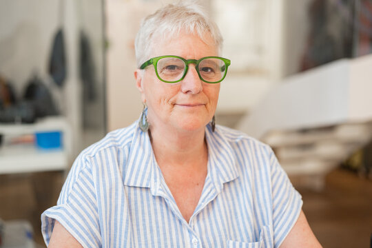 Serenity and wisdom in an elderly woman's comforting smile