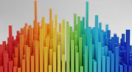 Obraz premium The Abstract Representation of Colorful Data Visualization With Bars