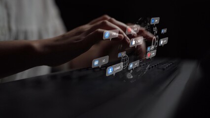 Social media marketing strategy with engagement metrics. Social marketing boosts media visibility. Social media marketing drives traffic. Social media marketing increases engagement. Muxer