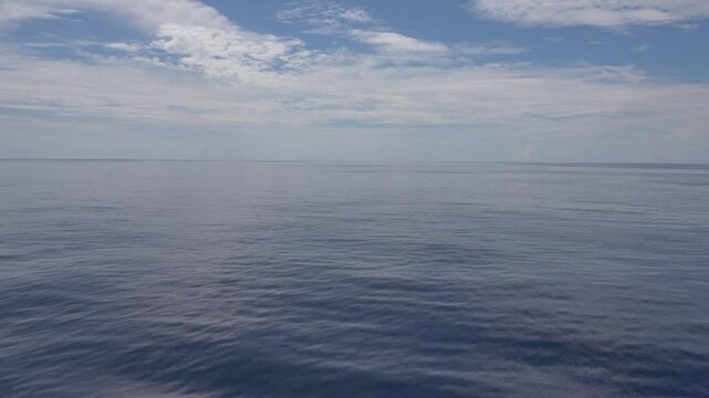 Tropical seas. Views of the Bali Sea from the ship in winter,summer in the southern hemisphere. Indonesia.