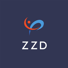 ZZD Letter Initial Logo Design Template Vector Illustration