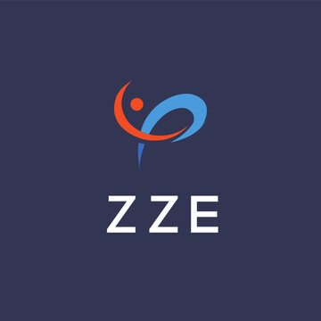 ZZE Letter Initial Logo Design Template Vector Illustration