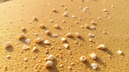 Natural Beach Texture with Seashell Imprints