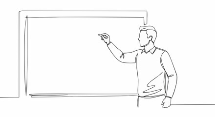 A man presenting on a whiteboard.