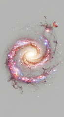 Spiral Galaxy in Space: Cosmic Nebula Background