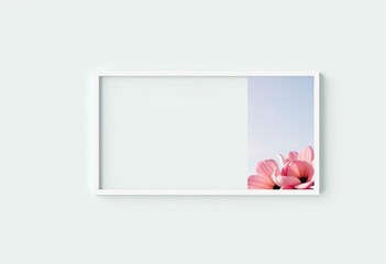 Clean, minimalist social media interface mockup featuring a photo frame, ideal for app presentations,  post,  background
