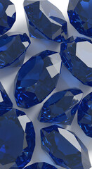 Stunning Collection of Deep Blue Sapphires: Luxury Gemstones Background