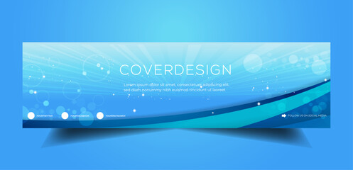 Abstract channel art and website social media cover design