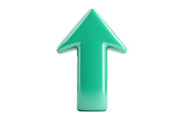 green arrow on white background