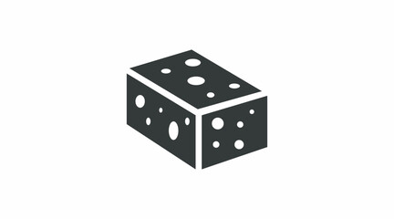 Cheese Icon. Vector isolated editable black and white linear illustration of a piece of Cheese.