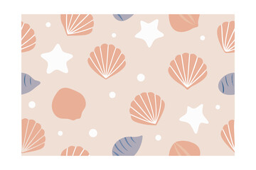 seamless pattern with leaves and flowers