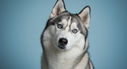 Close-up portrait of a husky dog