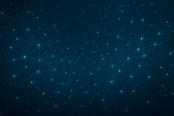 Abstract data visualization background with glowing particles and connected lines