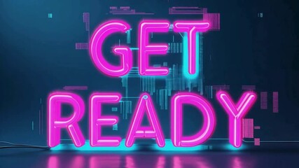 Cyberpunk “Get Ready” Neon Text Animation in 4K – Futuristic Glitch Loop with Digital Vibes and Holographic Effects

 - Powered by Adobe