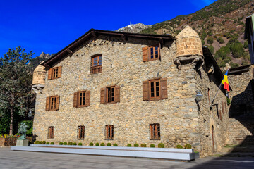 Casa de la Vall in Andorra la Vella, Andorra. It is former headquarters of the General Council of Andorra