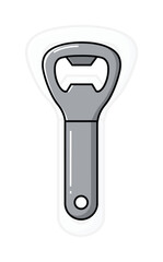 Bottle opener vector illustration, bartender tool essential