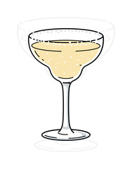 Margarita cocktail vector art, refreshing summer illustration