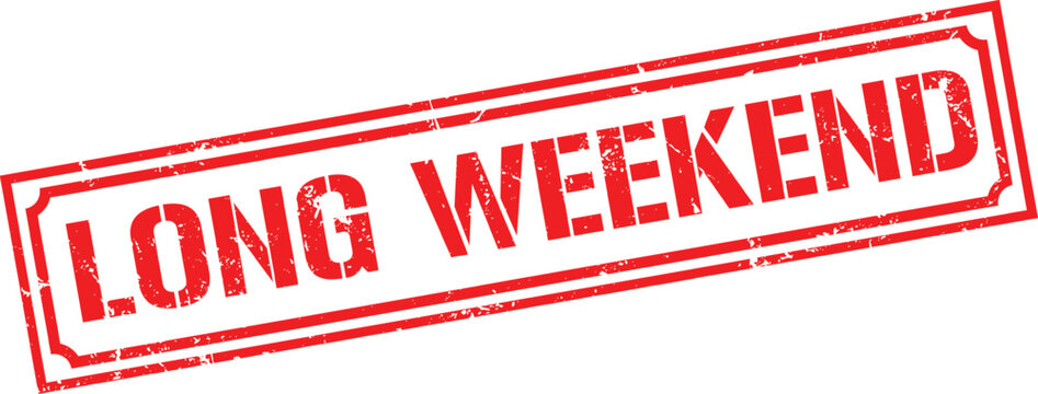 Grunge stamp long weekend