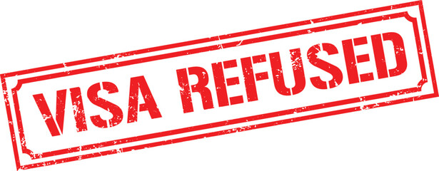 Grunge stamp visa refused