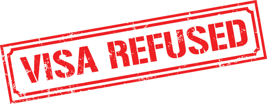 Grunge stamp visa refused