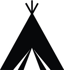 teepee tent black silhouette vector illustration © Silhouette Store12