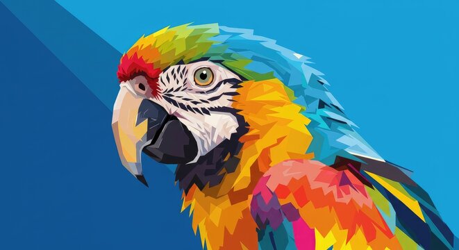 Colorful parrot portrait