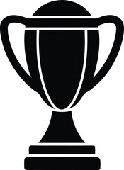winner cup,cricket winner cup  black silhouette vector