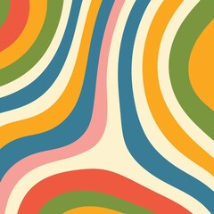 Cool Groovy Striped Texture. Abstract Geometric Lines Hand Drawn Background stock illustration