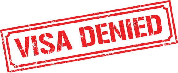 Grunge stamp visa denied