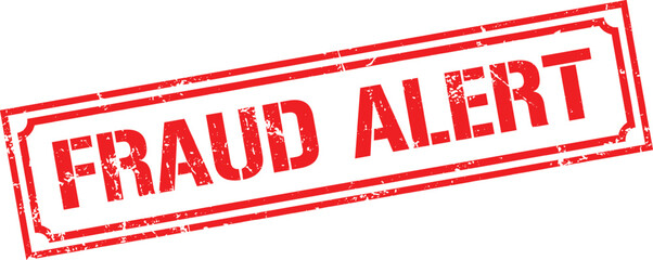 Grunge stamp fraud alert