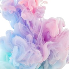 Fototapeta premium Abstract Pastel Ink Clouds Background in Soft Dreamy Tones