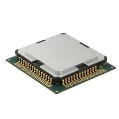 cpu processor isolated on white or transparent background. PNG